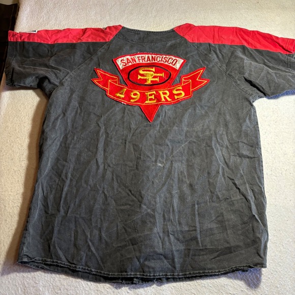 Vintage San Francisco 49ers NFL Embroidered Baseball Jersey Shirt Mens XL Black - Picture 7 of 9